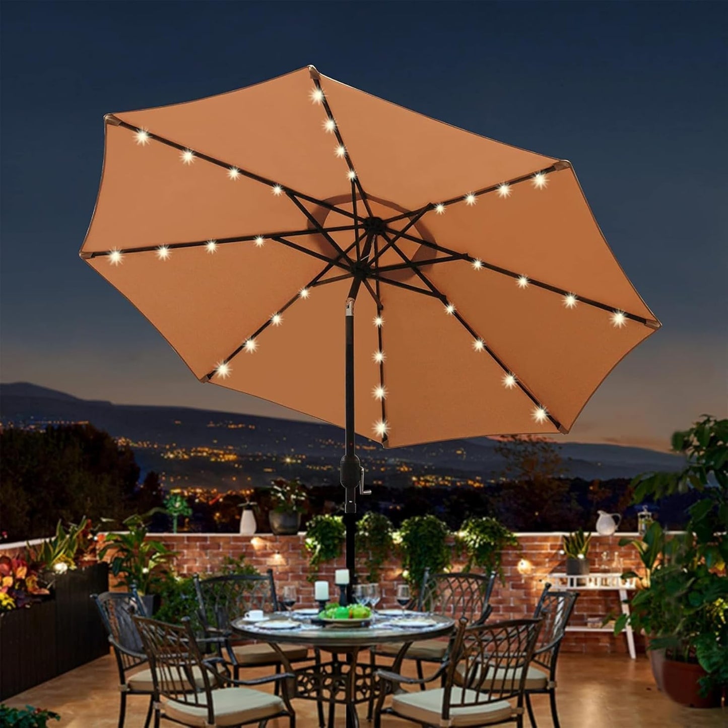 SunovaShade™ Ombrellone LED a Energia Solare